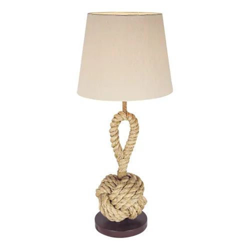 Taulampe Kugelknoten mit Schirm Schirmlampe aus Jute/Sisal/Holz 30 x 70 cm