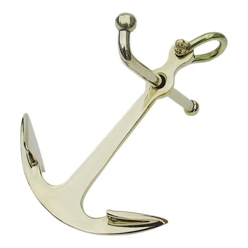 Stockanker Anker aus Messing 9,5 x 13 cm