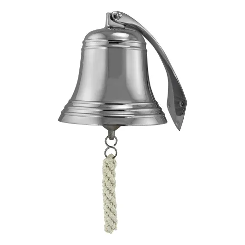 Schiffsglocke Wandglocke aus Messing vernickelt