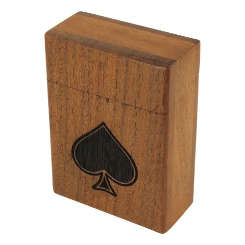 Spielkarten-Box aus Akazienholz 8 x 11 cm