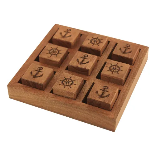 Spiel - Anker & Steuerrad aus Akazienholz 12,8 cm
