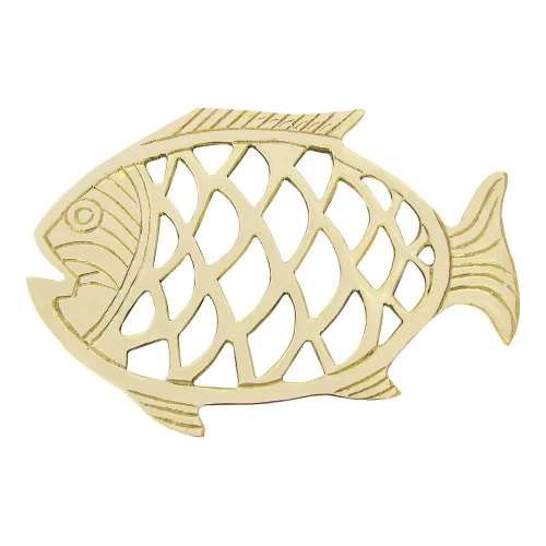 Topf-Untersetzer - Fisch Esstisch aus Messing 23 x 15 cm