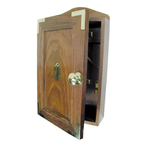 Schlüsselkasten Schlüsselbox aus Holz/Messing 16,5 x 28,5 cm