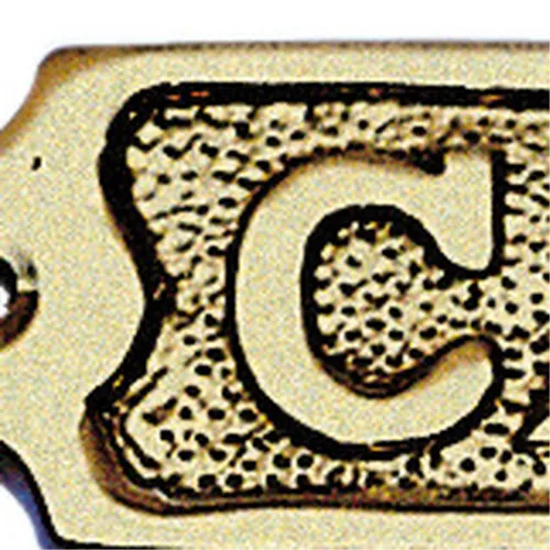 Detailansicht von Türschild CABINE