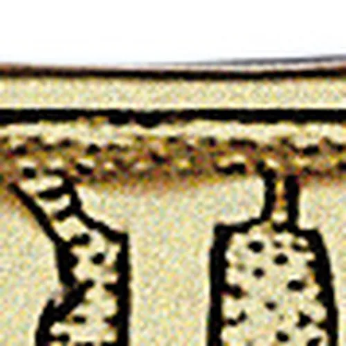 Türschild CABINE – Detail der Oberfläche