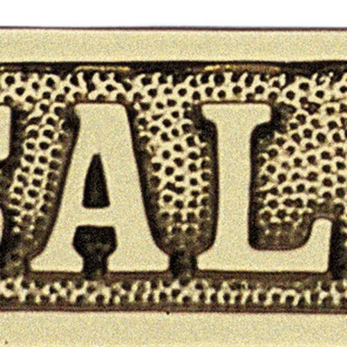 Detailansicht von Türschild SALLE DE BAIN