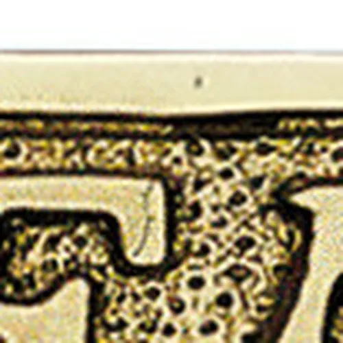 Türschild BUREAU – Detail der Oberfläche