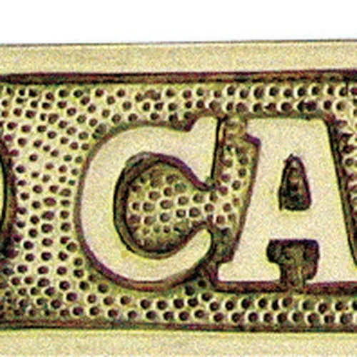 Detailansicht von Türschild CAPTAIN