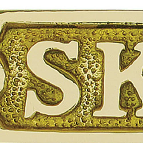 Detailansicht von Türschild SKIPPER