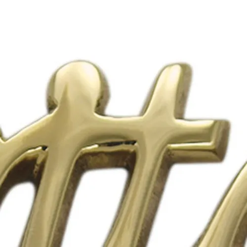 Türschild Schrift Capitaine – Detail der Oberfläche