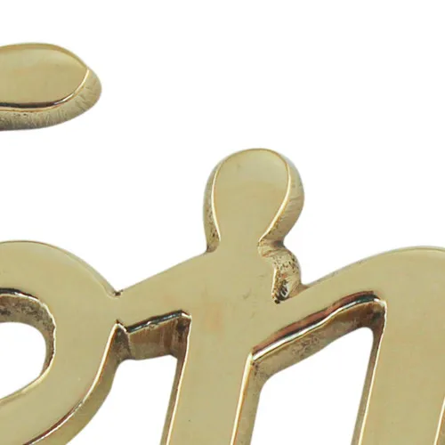 Türschild Schrift Skipper – Detail der Oberfläche