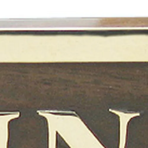 Türschild CABINE – Detail der Oberfläche