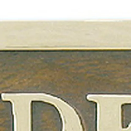 Türschild SALLE DE BAIN – Detail der Oberfläche