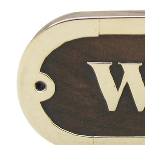 Detailansicht von Türschild W.C.