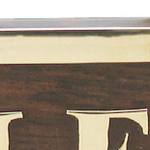 Türschild TOILET – Detail der Oberfläche