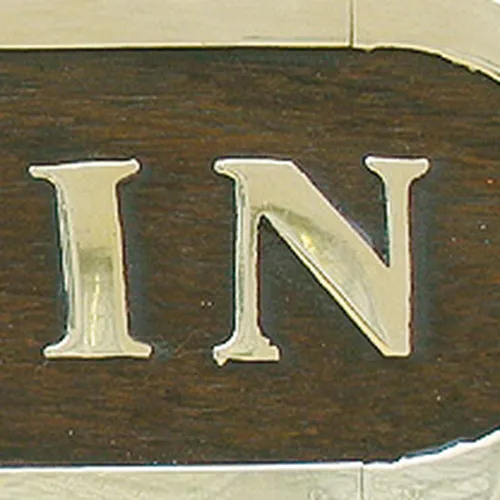 Türschild CAPTAIN in Nahaufnahme