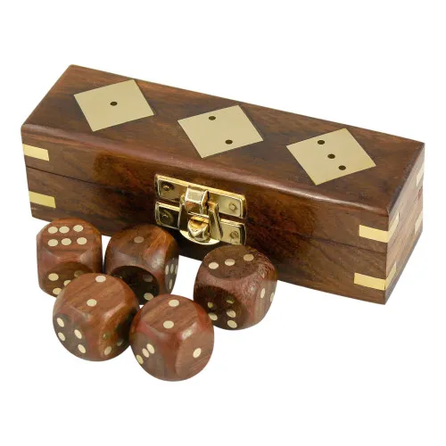 Würfel-Spiel aus Holz 12,5 x 4 cm