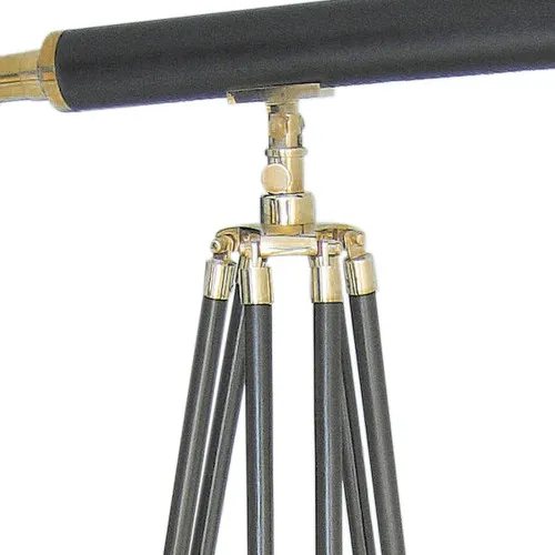 Stand-Teleskop mit Lederummantelung – Detail der Oberfläche