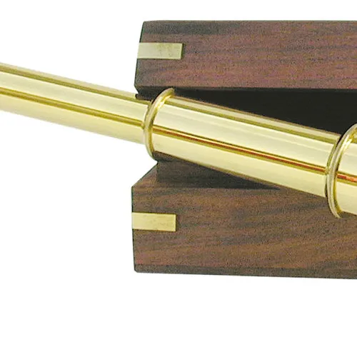 Detailansicht von Teleskop mit Holzgriff