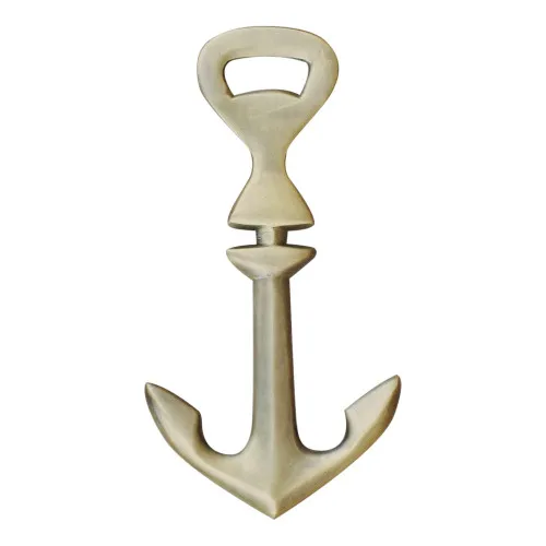 Flaschenöffner - Anker Kapselheber aus Messing antik 7,5 x 14 cm