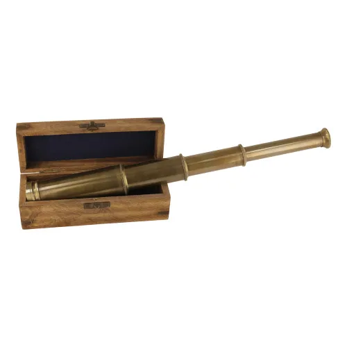 Teleskop aus Messing/Holz 35 cm