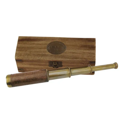 Teleskop aus Messing/Leder 38 cm