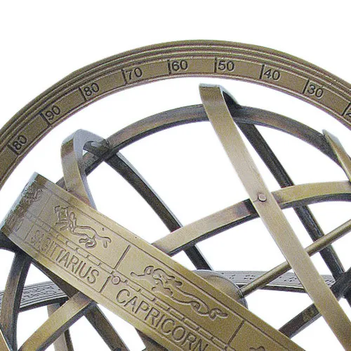 Armillarsphäre – Detail der Oberfläche