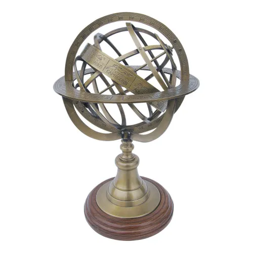 Armillarsphäre aus Messing antik 29 cm