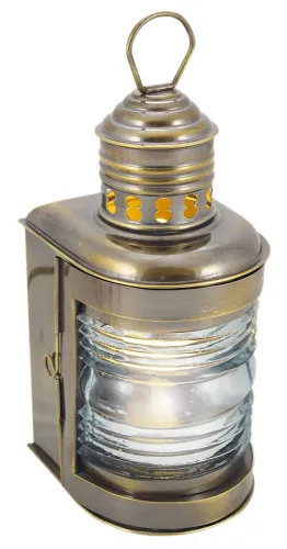 Mastlampe elektrisch Schiffslampen aus Messing antik 23 cm