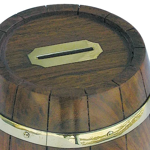 Spardose - Fass – Detail der Oberfläche