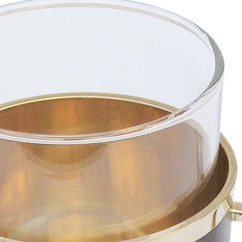 Grog-Glas mit Untersetzer – Detail der Oberfläche