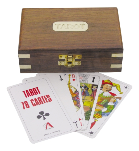 Tarot-Kartenspiel in der Holzbox