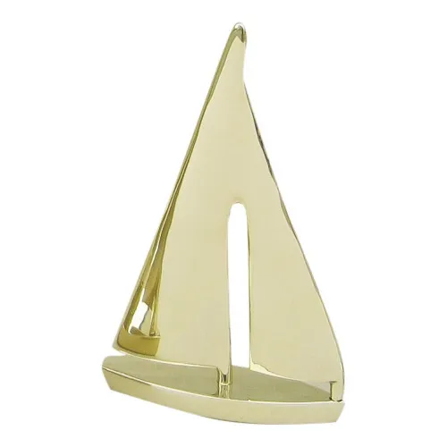 Segelyacht Boot aus Messing 12 x 19 cm