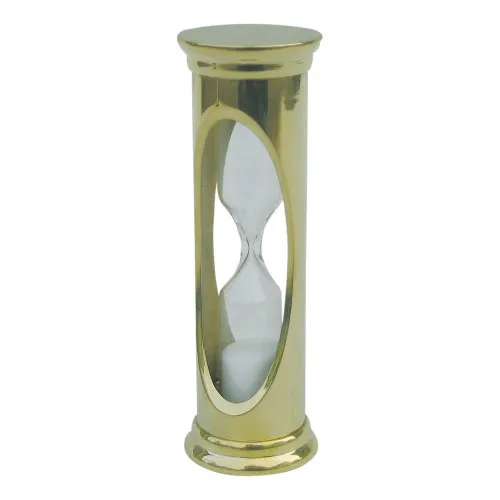 Sanduhr 3 Min. aus Messing 9 cm