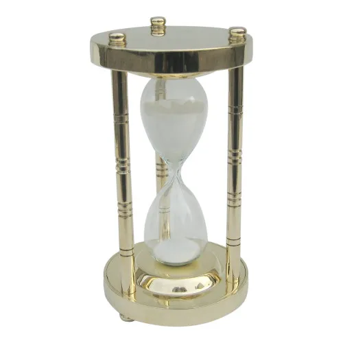 Sanduhr 3 Min. aus Messing 12,5 cm