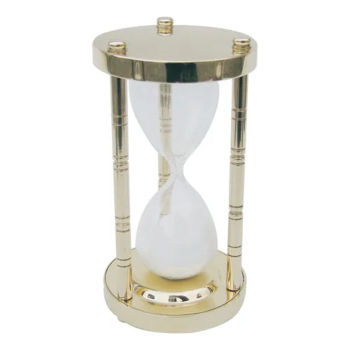 Sanduhr 5 Min. aus Messing 14,5 cm
