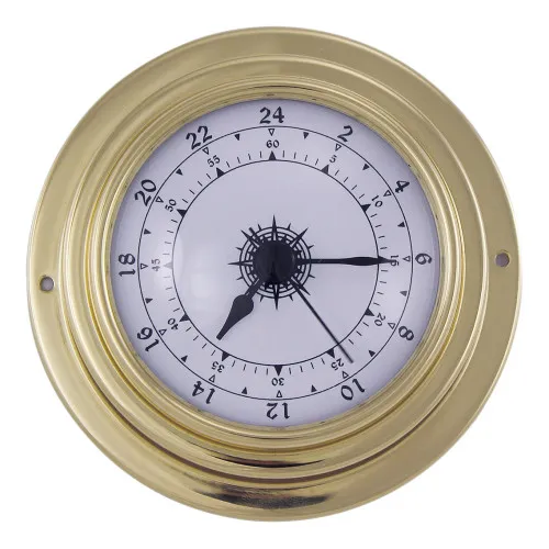 24-Sunden-Uhr Nautik aus Messing 3 cm