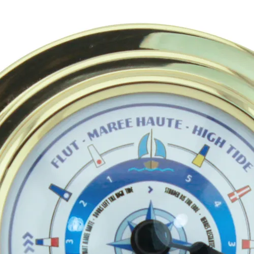Tideuhr mit Design-Zifferblatt – Detail der Oberfläche