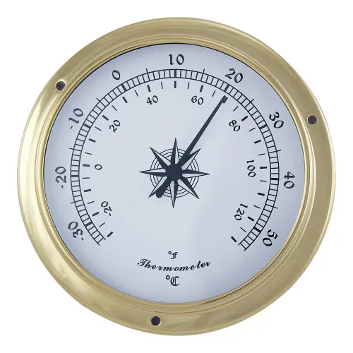 Thermometer Nautik aus Messing 3,4 cm