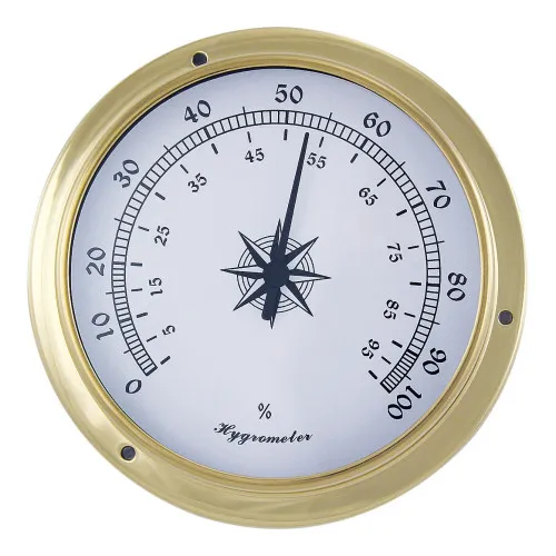 Hygrometer Nautik aus Messing 3,4 cm