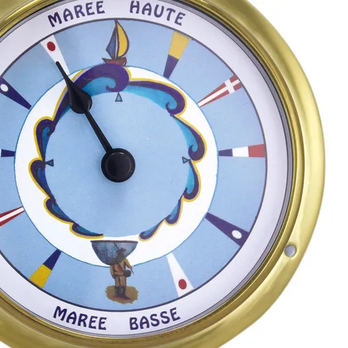 Tideuhr Design-Zifferblatt in Nahaufnahme