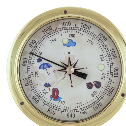Detailansicht von Barometer mit Design-Zifferblatt