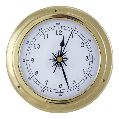 Uhr Nautik aus Messing 14,5 x 4,2 cm