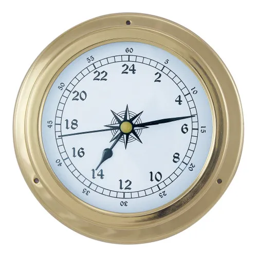 24-Sunden-Uhr Nautik aus Messing 4,2 cm