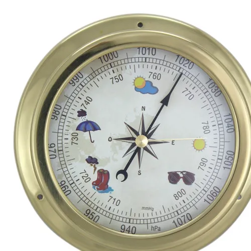 Detailansicht von Barometer mit Design-Zifferblatt