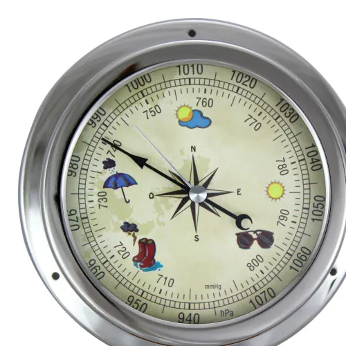 Detailansicht von Barometer mit Design-Zifferblatt