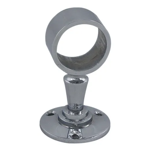 Handlaufhalter Juteseil aus Messing verchromt 8 cm