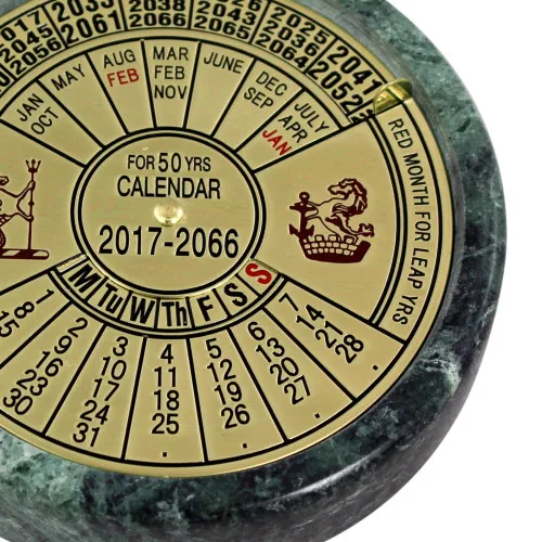 Dauerkalender in Nahaufnahme
