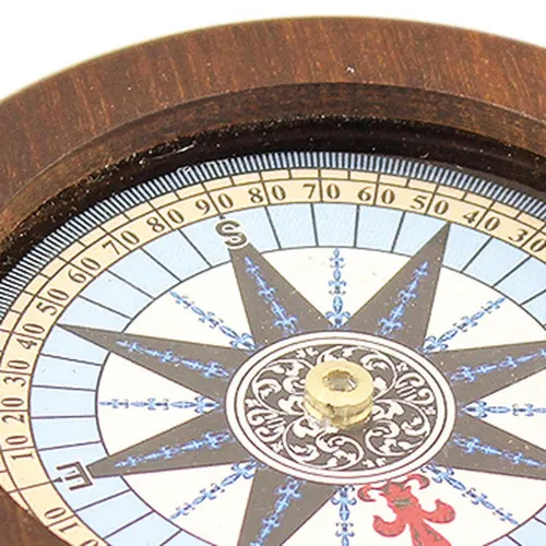 Kompass mit Glas im Deckel – Detail der Oberfläche