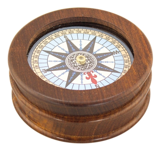 Kompass mit Glas im Deckel